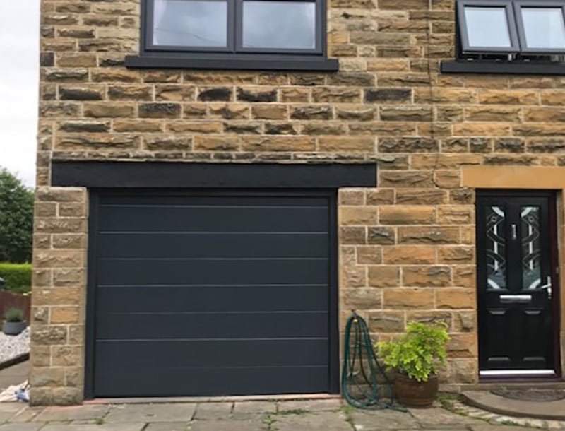Sectional garage door fitted by Bramley Garage Doors